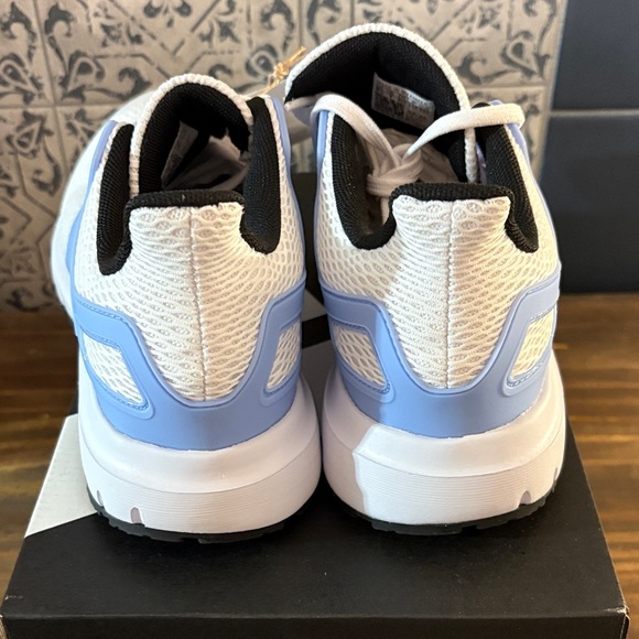 Adidas Mesh White and Light Blue Running Shoes - Picture 4 of 5